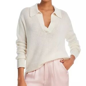 Aqua Cream V-Neck Sweater